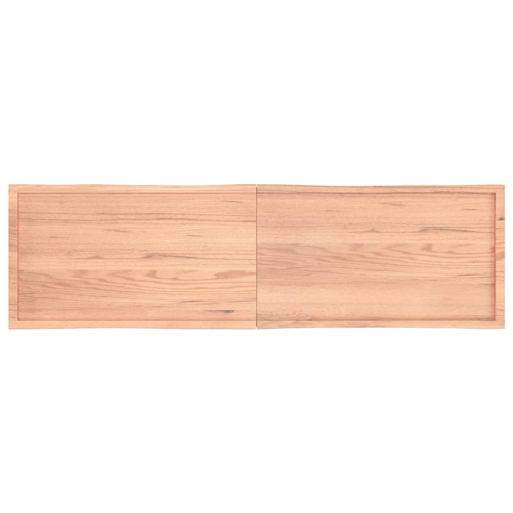 Blat masă, 220x60x(2-4) cm, maro, lemn tratat contur organic