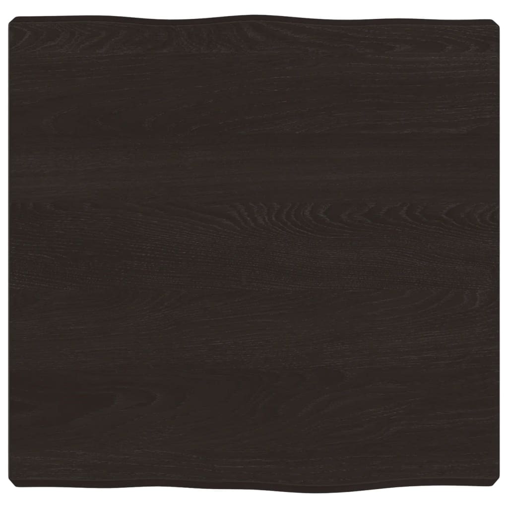 Blat masă, 40x40x(2-4) cm, maro, lemn tratat contur organic