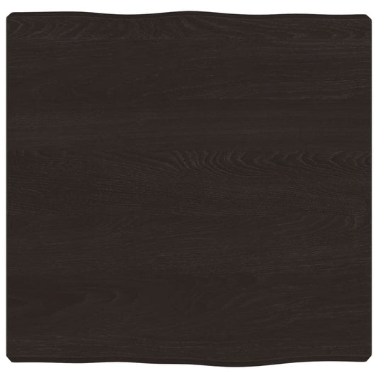 Blat masă, 40x40x(2-4) cm, maro, lemn tratat contur organic