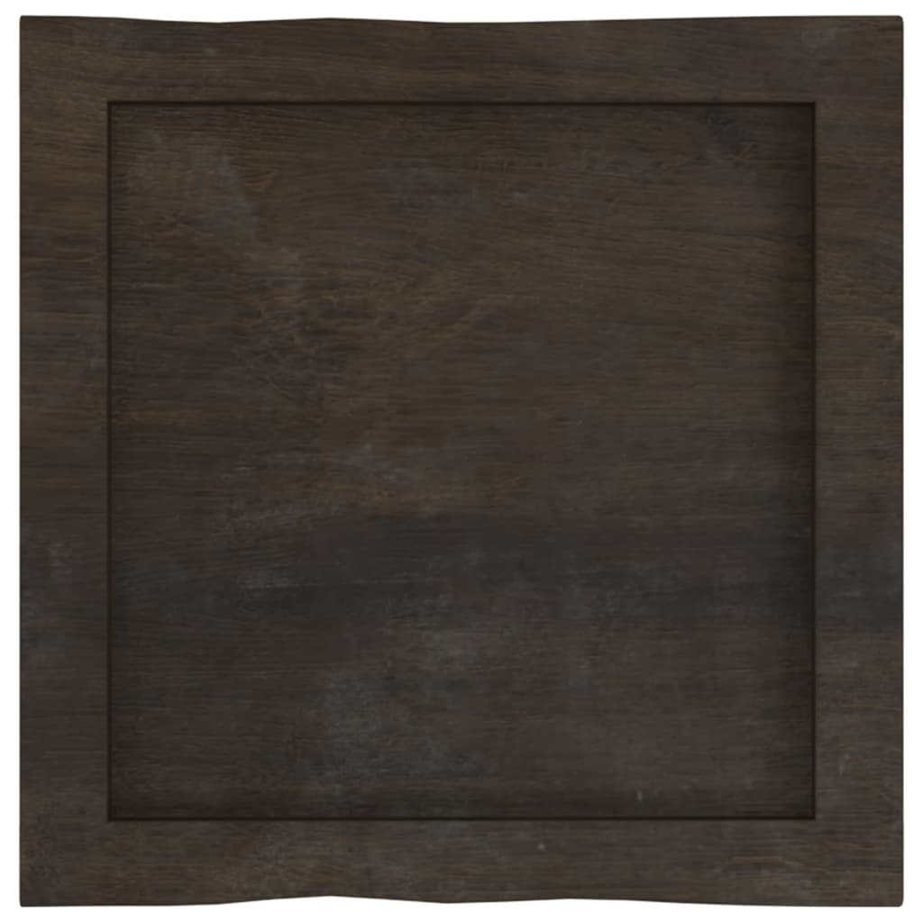 Blat masă, 40x40x(2-4) cm, maro, lemn tratat contur organic