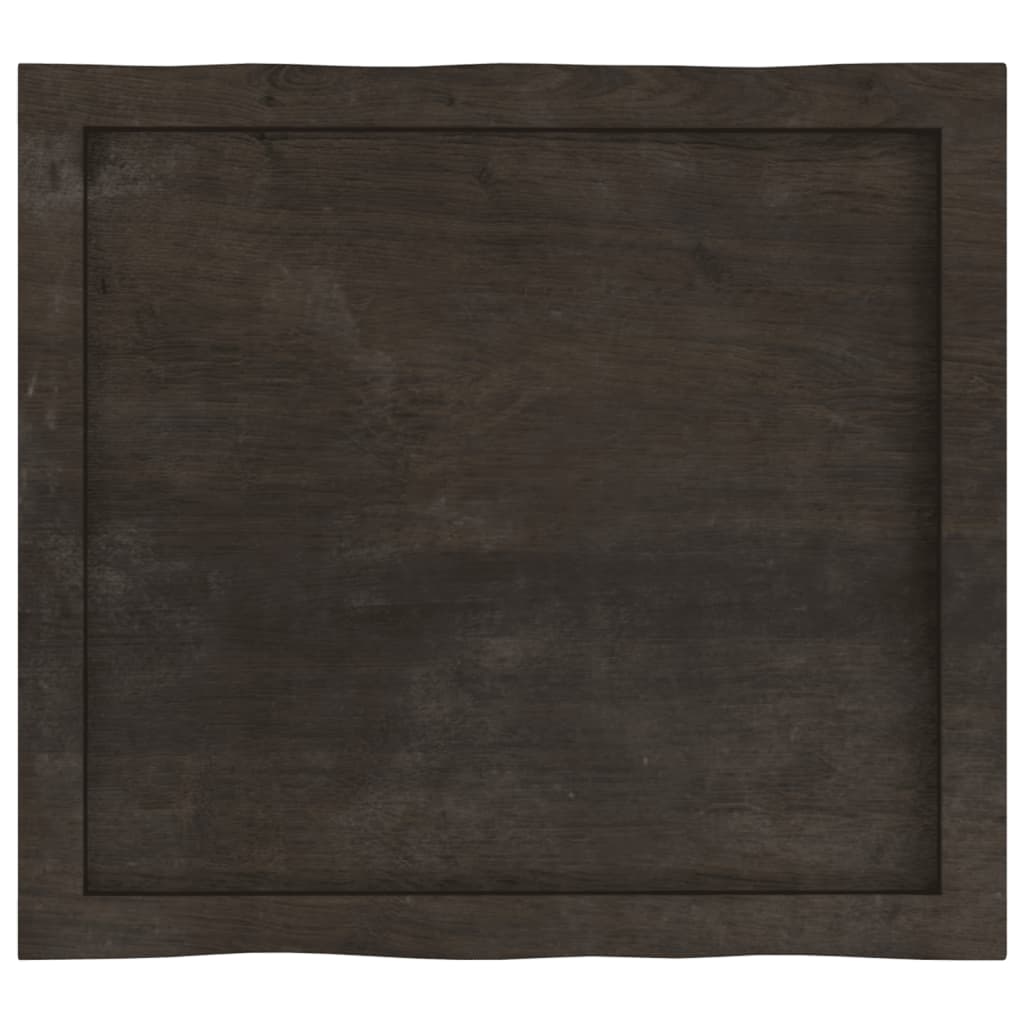 Blat masă, 60x50x(2-4) cm, maro, lemn tratat contur organic