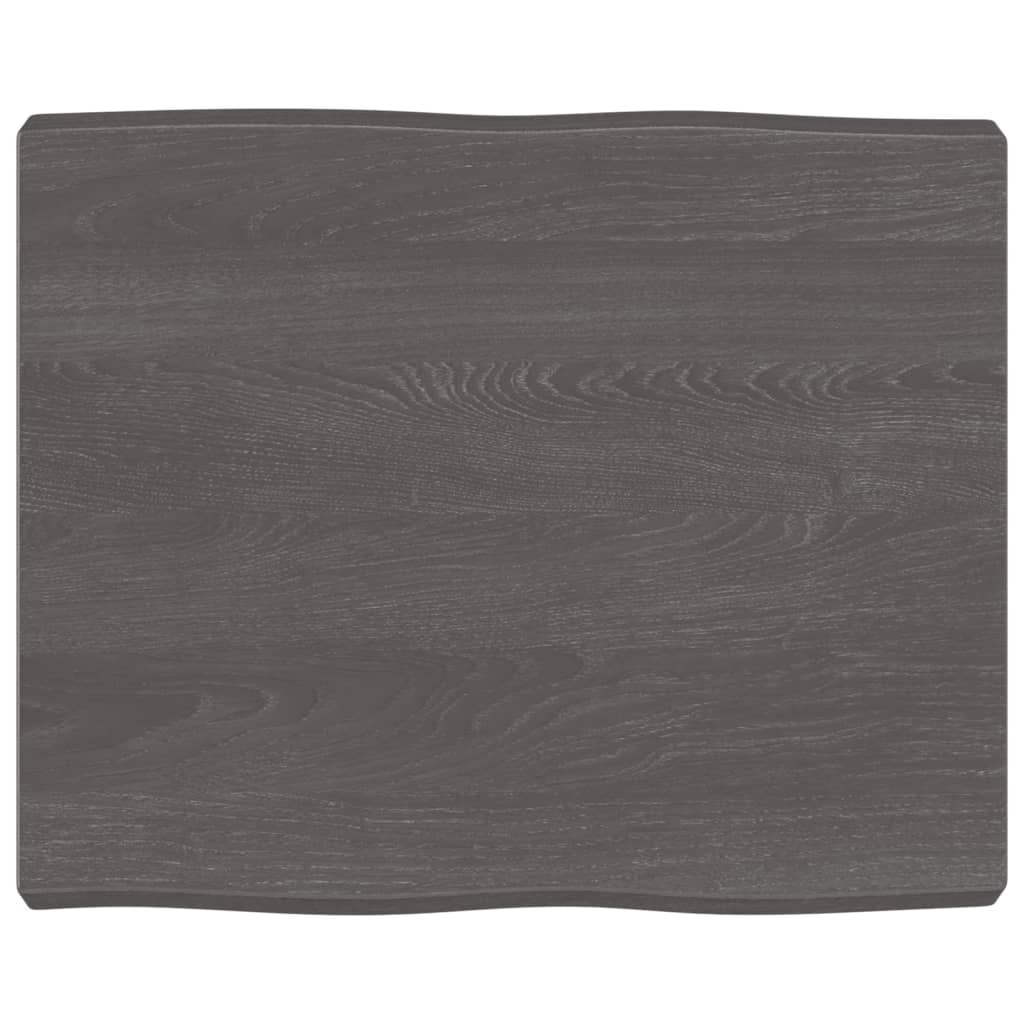 Blat masă, 60x50x(2-6) cm, maro, lemn tratat contur organic