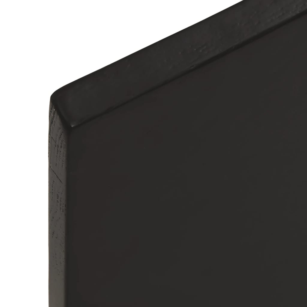 Blat masă, 80x50x2 cm, gri, lemn stejar tratat contur organic
