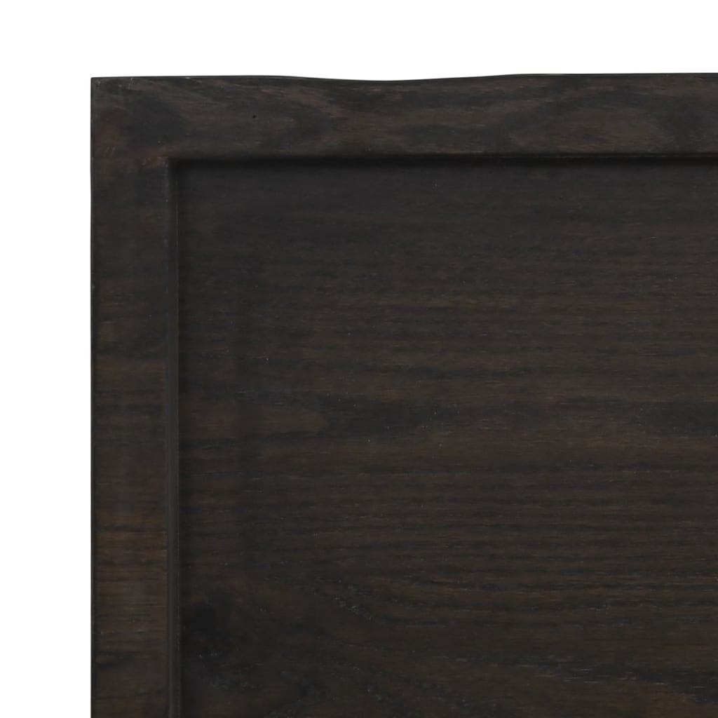 Blat masă, 140x60x(2-4) cm, maro, lemn tratat contur organic