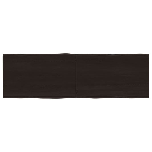 Blat masă, 160x50x6 cm, gri, lemn stejar tratat contur organic