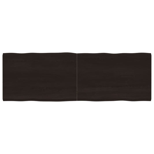 Table top, 180x60x4 cm, gray, organic contour treated oak wood