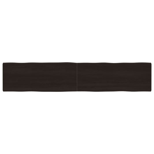 Table top, 200x40x4 cm, gray, organic contour treated oak wood