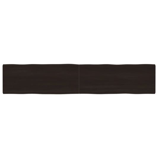 Table top, 200x40x6 cm, gray, organic contour treated oak wood