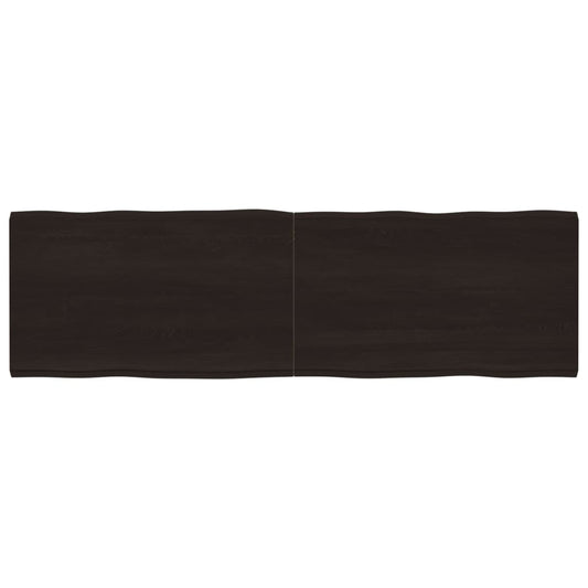Table top, 200x60x4 cm, gray, organic contour treated oak wood