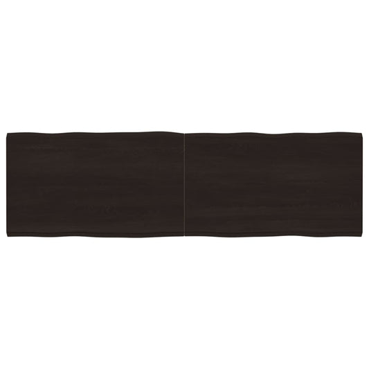 Table top, 200x60x6 cm, gray, organic contour treated oak wood
