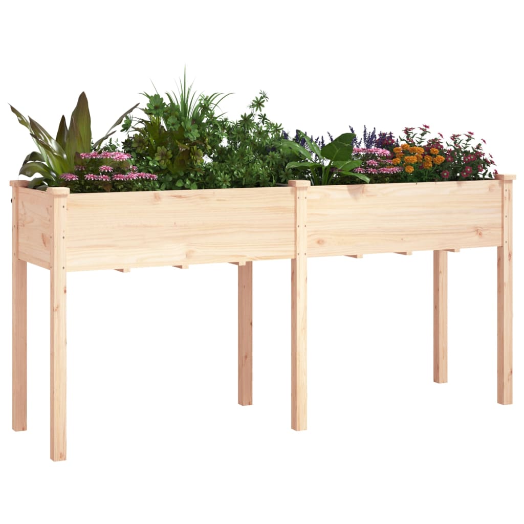 Jardinieră cu căptușeală, 161x45x76 cm, lemn masiv de brad