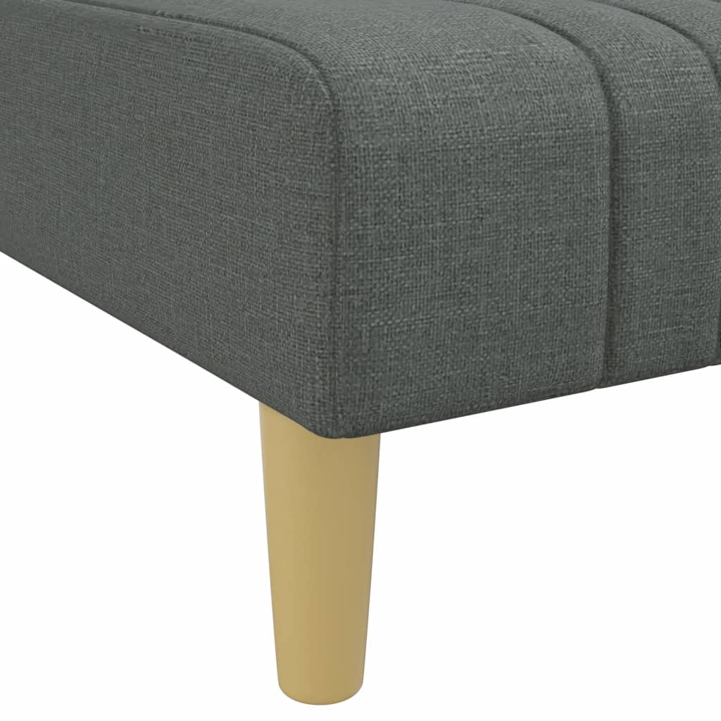 Canapea extensibilă în formă de L gri 279x140x70 cm textil