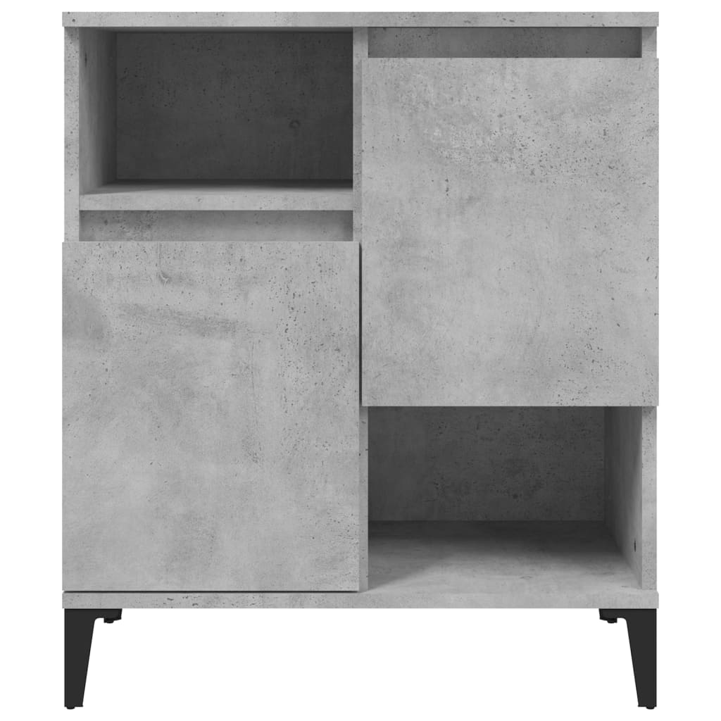 Dulapuri, 2 buc, gri beton, 60x35x70 cm, lemn prelucrat