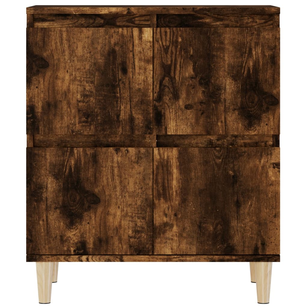 Dulapuri, 3 buc, stejar afumat, 60x35x70 cm, lemn prelucrat