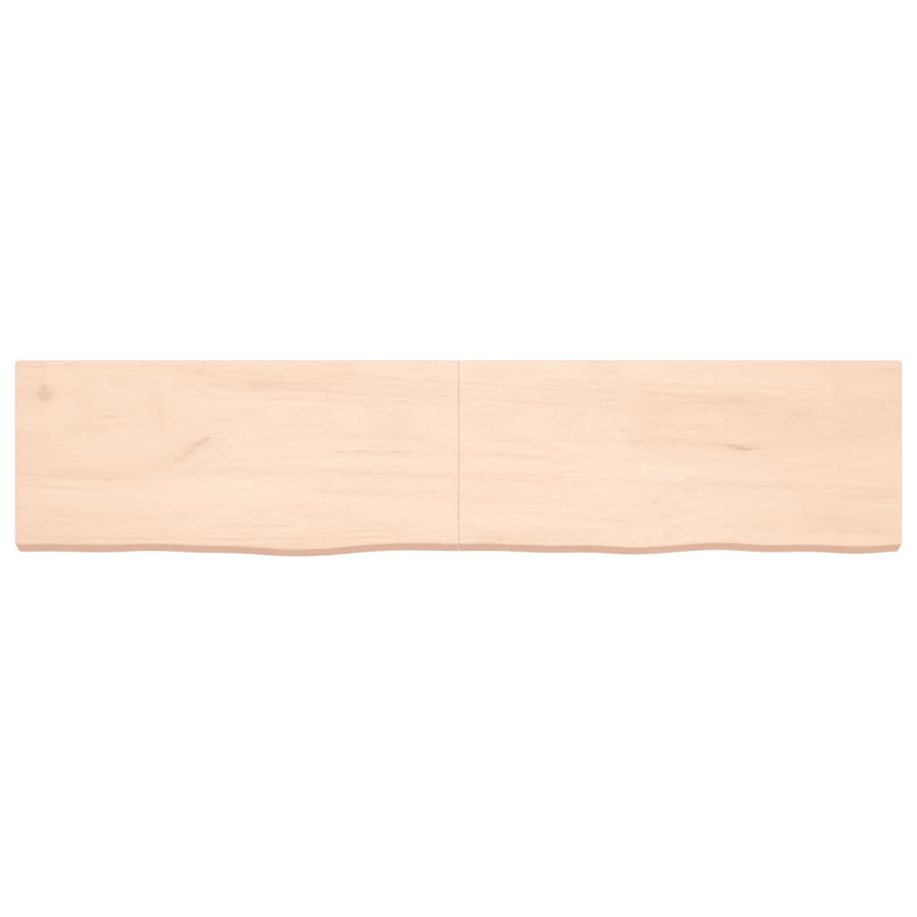Blat de masă, 180x40x(2-6) cm, lemn masiv de stejar netratat