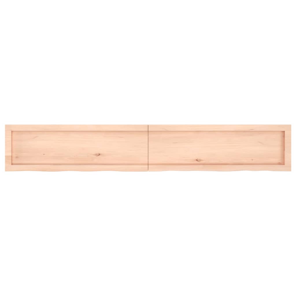 Blat de masă, 180x40x(2-6) cm, lemn masiv de stejar netratat