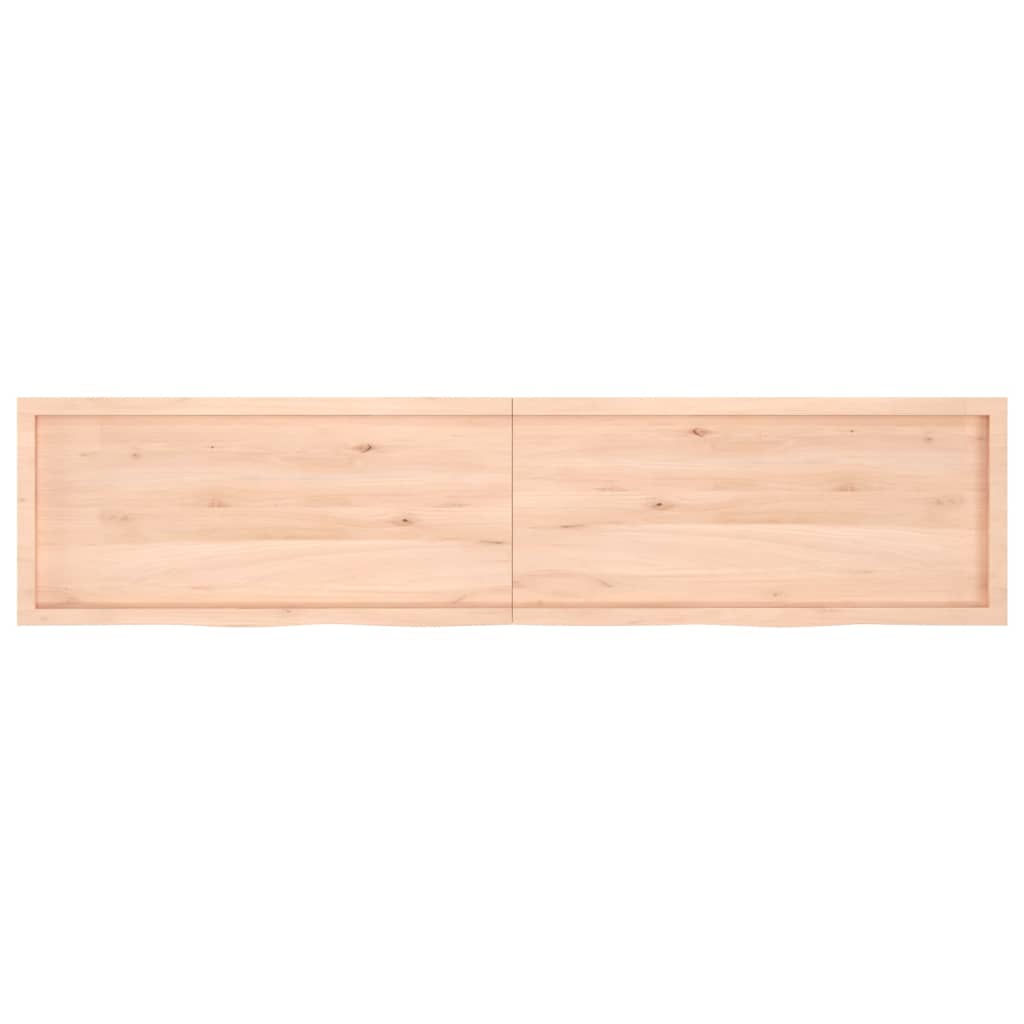 Blat de masă, 220x50x(2-6) cm, lemn masiv de stejar netratat