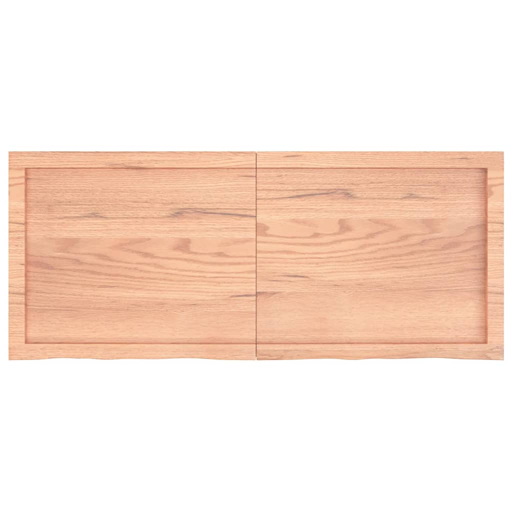 Blat de masă maro 120x50x(2-6) cm, lemn masiv stejar tratat