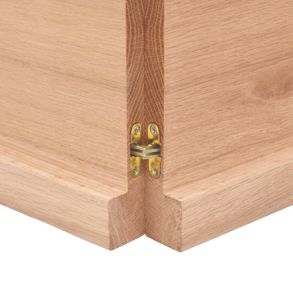 Blat de masă maro 160x50x(2-4) cm, lemn masiv stejar tratat
