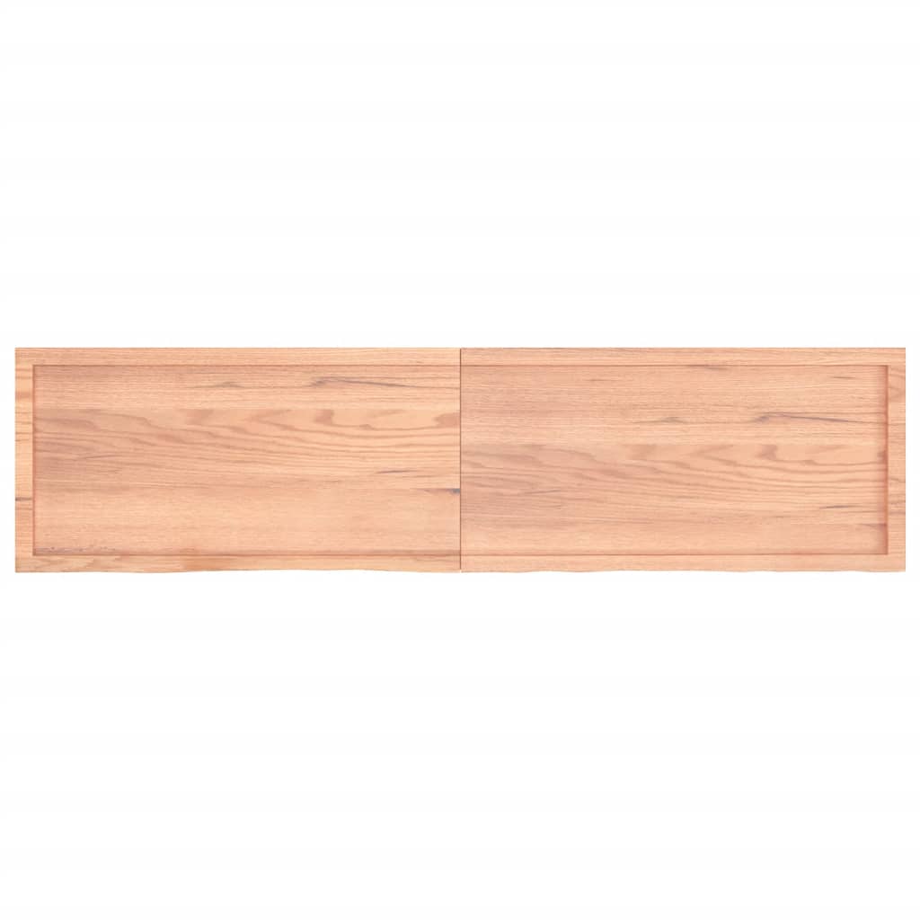 Blat de masă maro 200x50x(2-4) cm, lemn masiv stejar tratat