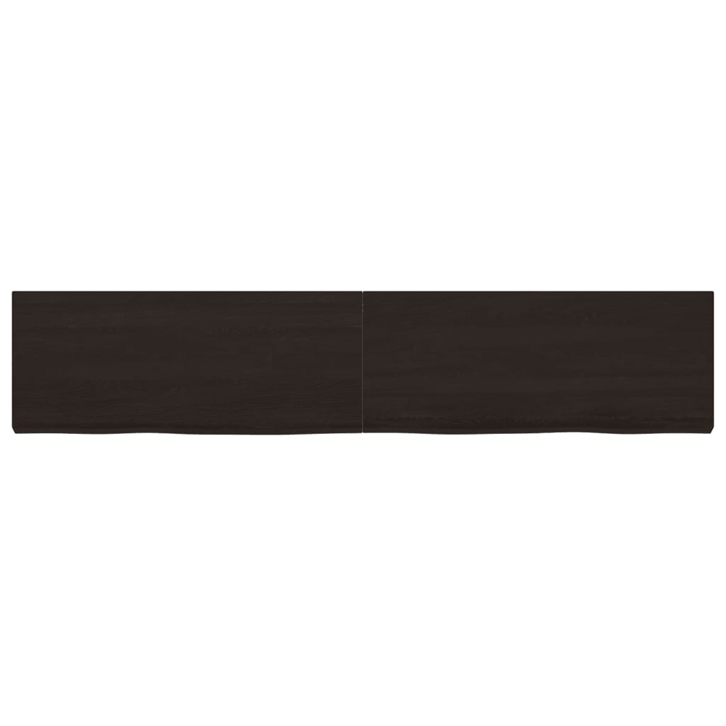 Blat de masă maro 200x40x(2-6) cm, lemn masiv stejar tratat