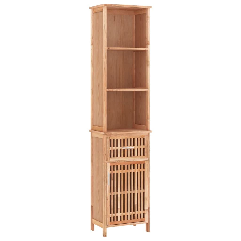 Set mobilier de baie, 5 piese, lemn masiv de nuc