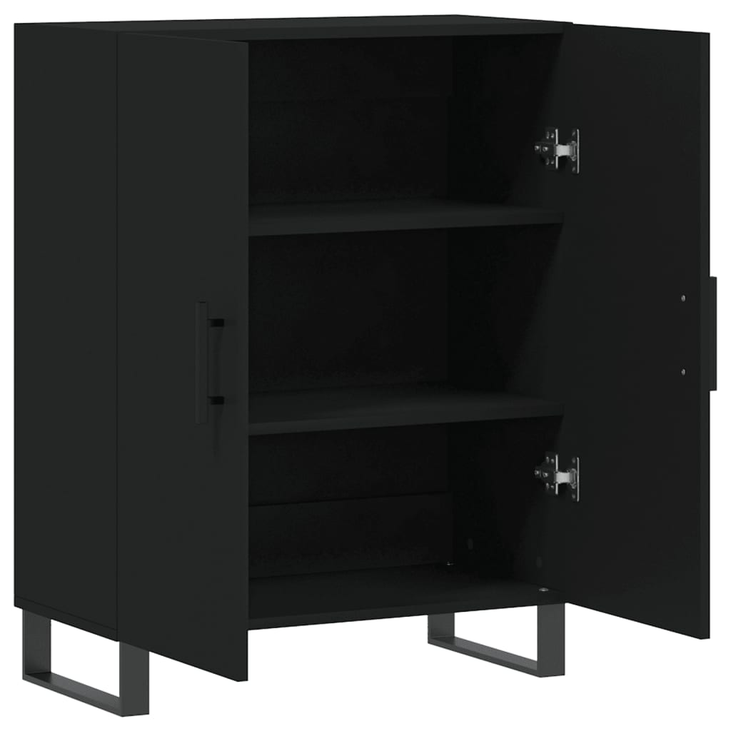 Dulap, negru, 69,5x34x90 cm, lemn compozit