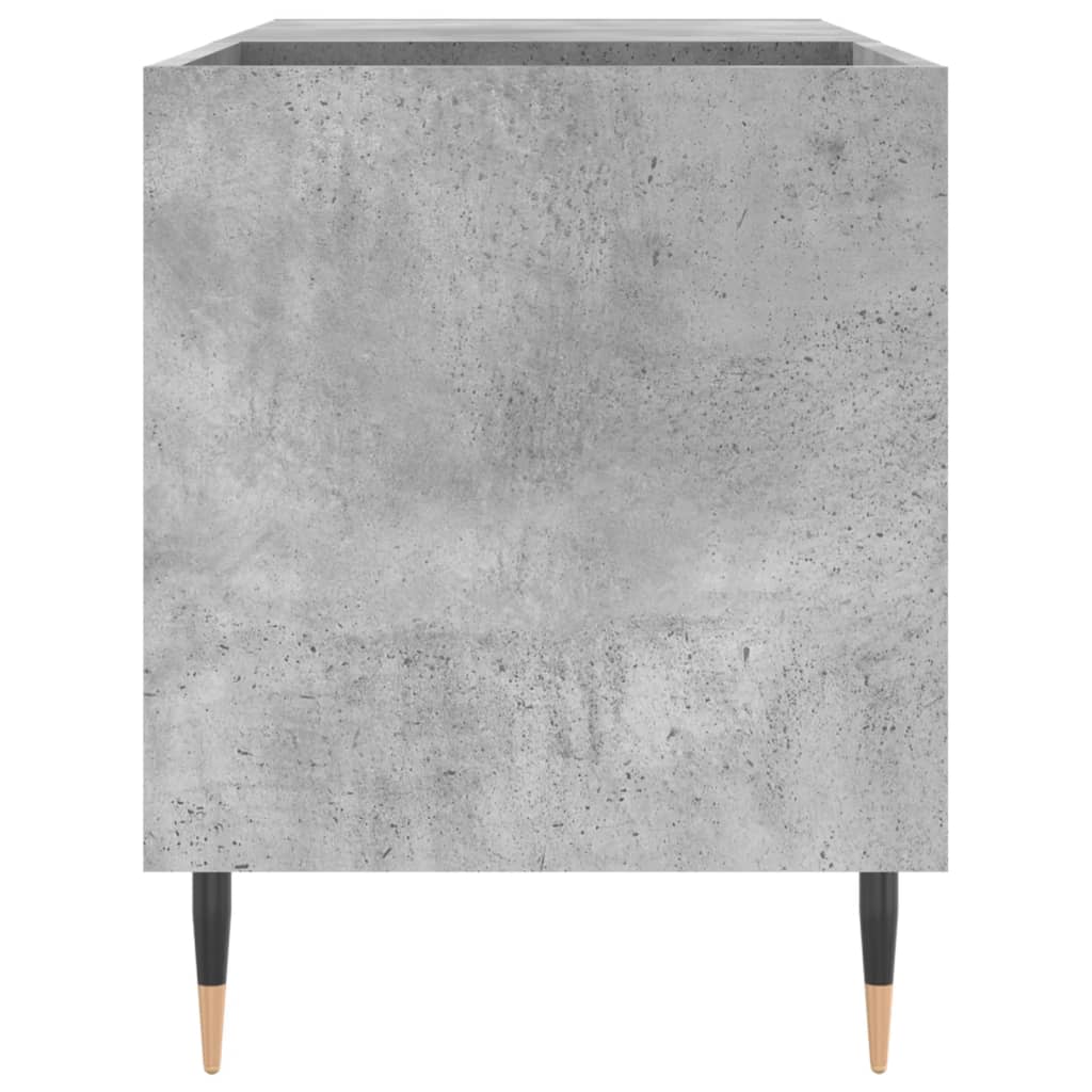 Dulap de discuri, gri beton, 85x38x48 cm, lemn prelucrat