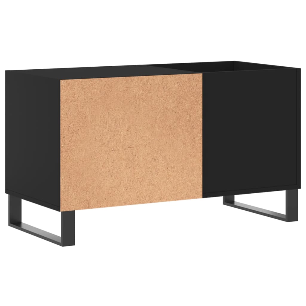 Dulap pentru discuri, negru, 85x38x48 cm, lemn prelucrat