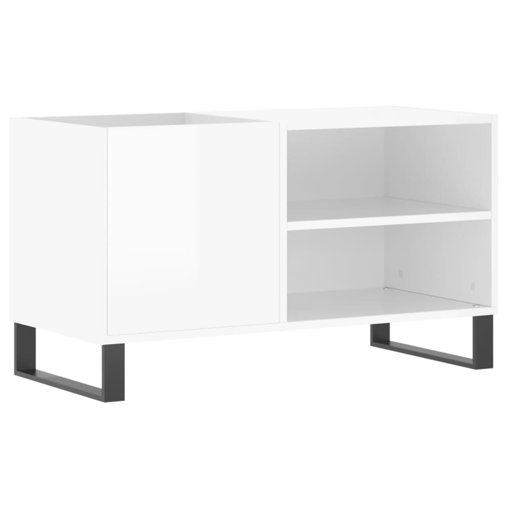 Dulapuri pentru discuri alb lucios 85x38x48 cm lemn prelucrat