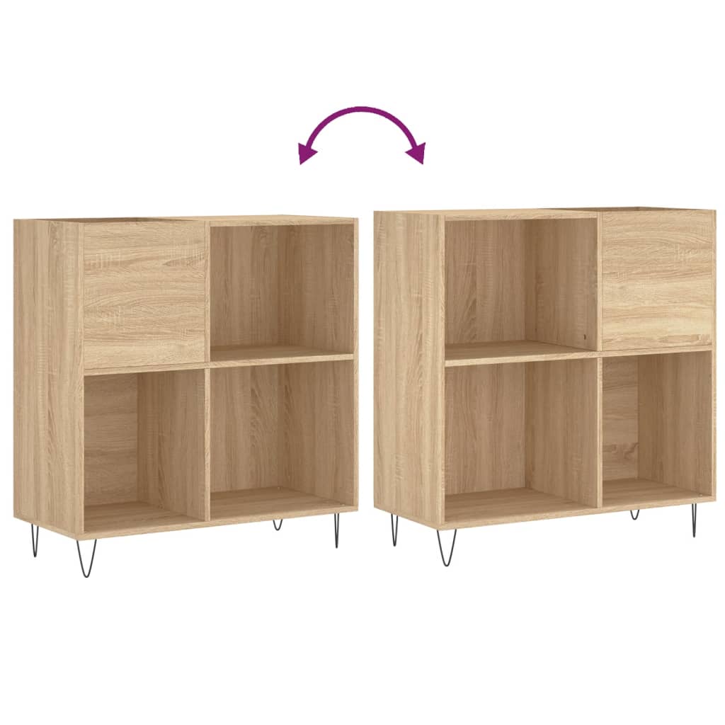 Dulap pentru discuri stejar sonoma 84,5x38x89 cm lemn compozit