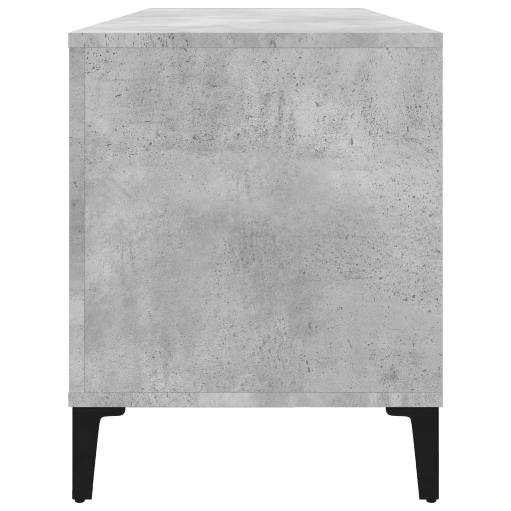 Dulap pentru discuri gri beton, 100x38x48 cm, lemn prelucrat