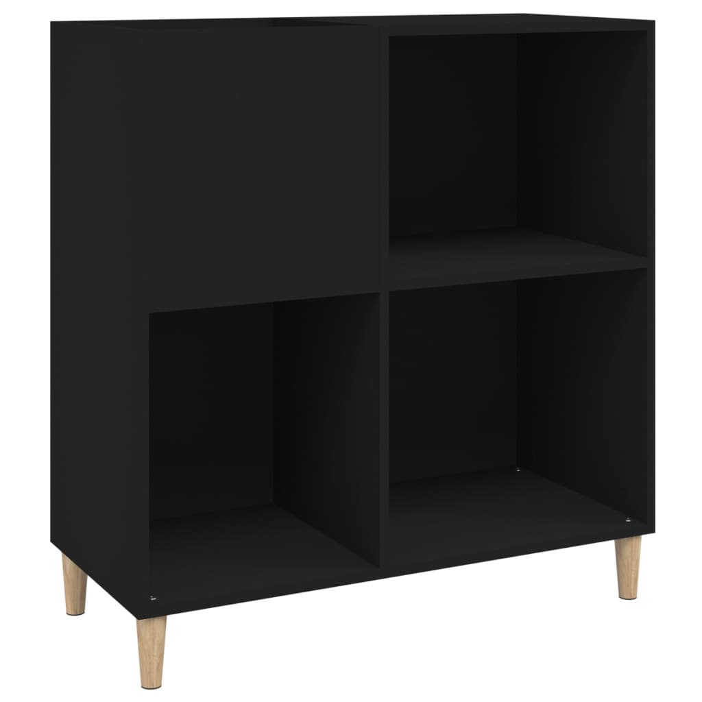 Dulap pentru discuri negru 84,5x38x89 cm lemn compozit