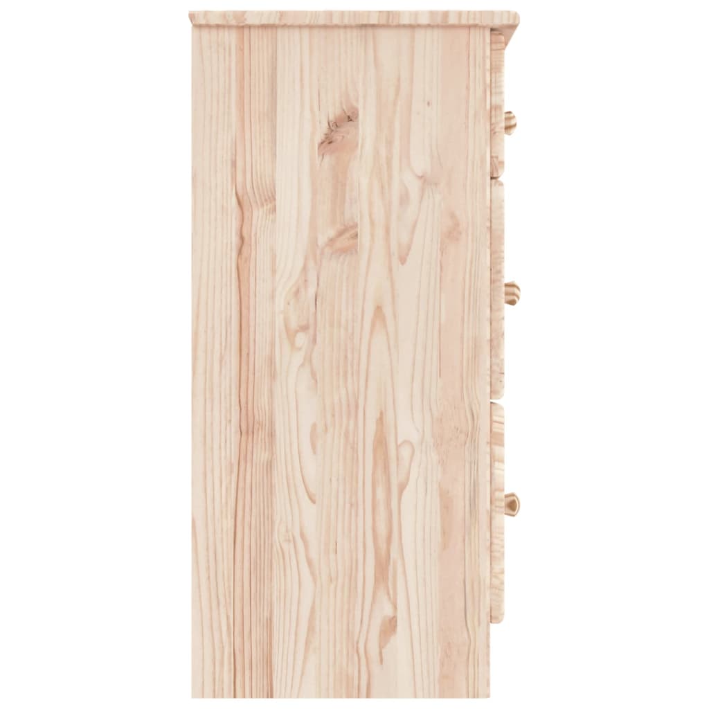 Comodă cu sertare ALTA, 112x35x73 cm, lemn masiv de pin