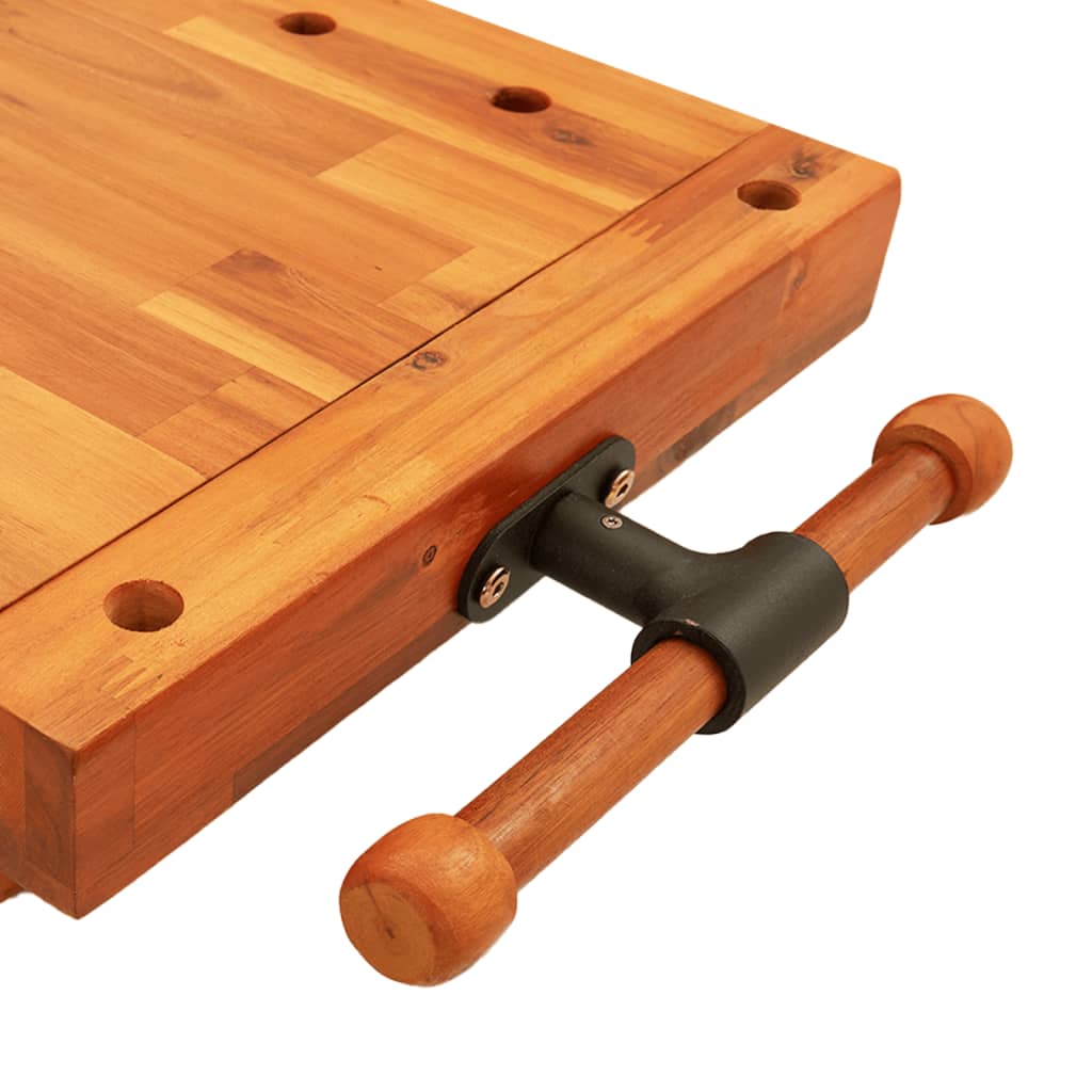 Blat pentru banc de lucru cu menghină, 52x44x9,5 cm lemn acacia