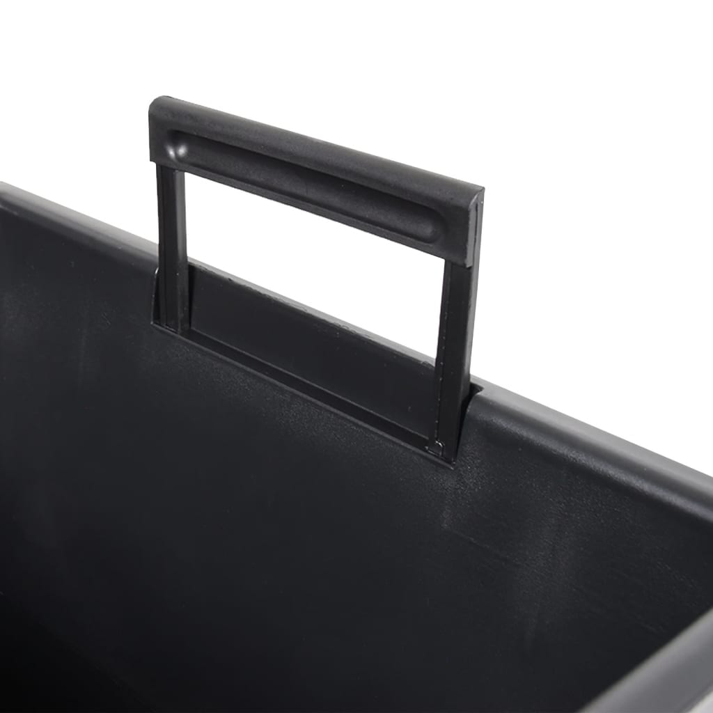 Jardinieră cu interior detașabil, antracit, 37 / 64 L, PP ratan
