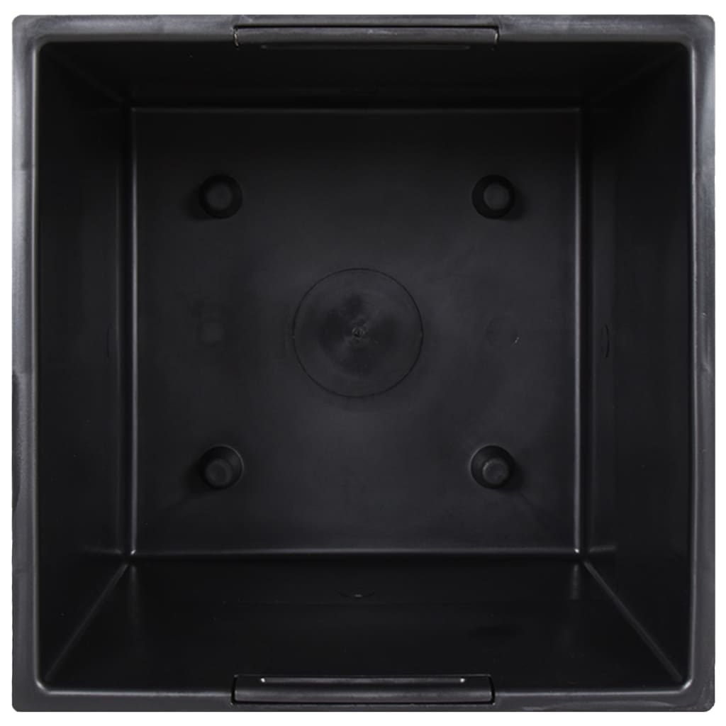 Jardinieră cu interior detașabil, alb, 37 / 64 L, PP ratan