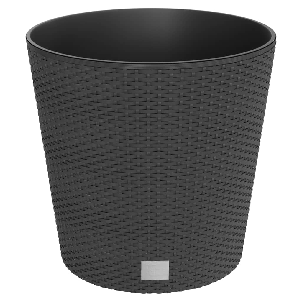 Jardinieră cu interior detașabil antracit 35 / 37,5 L PP ratan