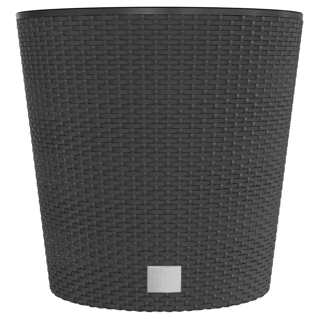 Jardinieră cu interior detașabil antracit 35 / 37,5 L PP ratan
