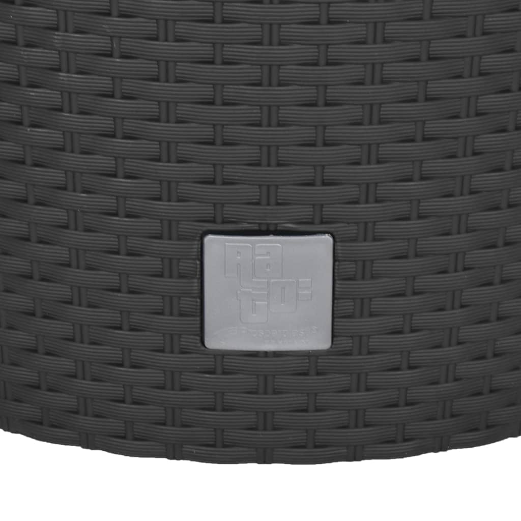 Jardinieră cu interior detașabil antracit 35 / 37,5 L PP ratan