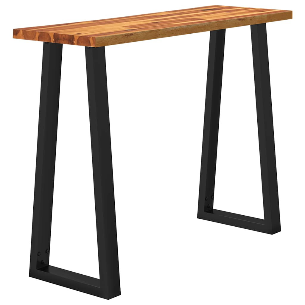 Consolă cu margini naturale, 110x35x80 cm, lemn masiv de acacia