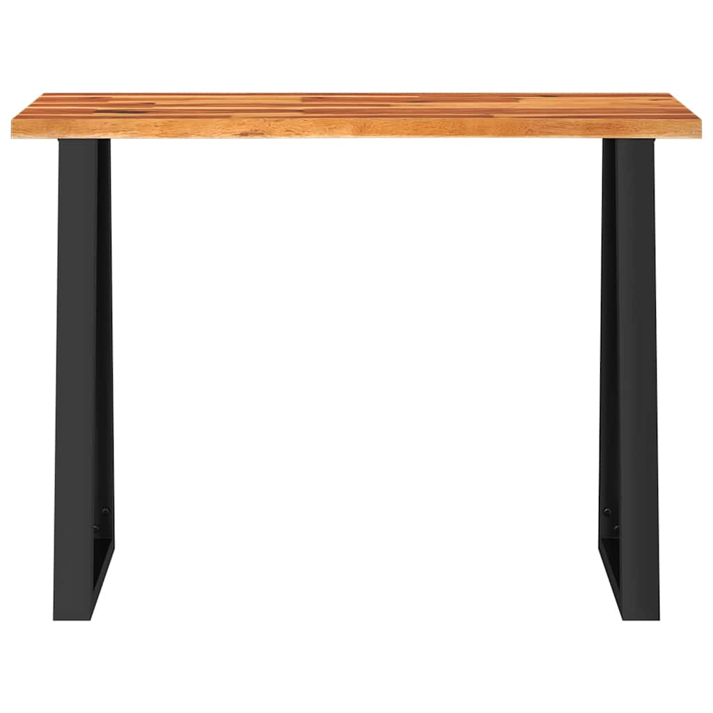 Consolă cu margini naturale, 110x35x80 cm, lemn masiv de acacia