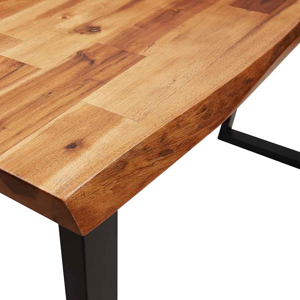 Consolă cu margini naturale, 110x35x80 cm, lemn masiv de acacia