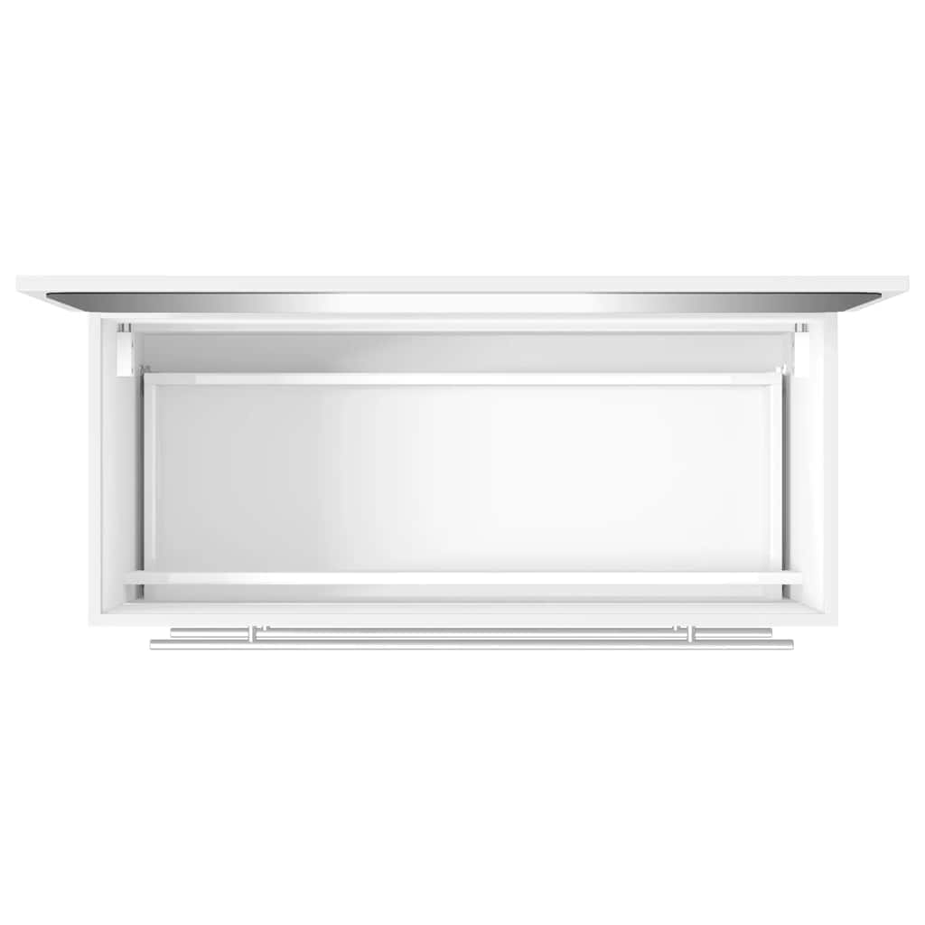 Bathroom cabinet with mirror, white, processed wood