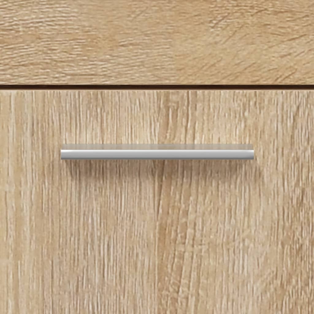 Bathroom cabinet with mirror, sonoma oak, processed wood