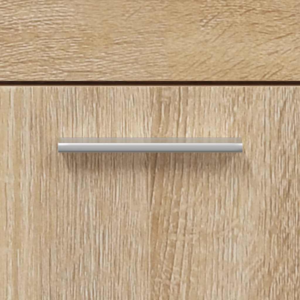 Bathroom cabinet with mirror, sonoma oak, processed wood