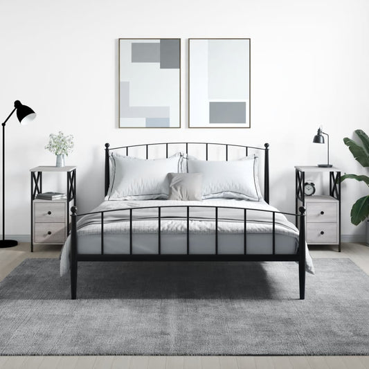 Noptiere, 2 buc., gri sonoma, 34x35,5x70 cm, lemn compozit