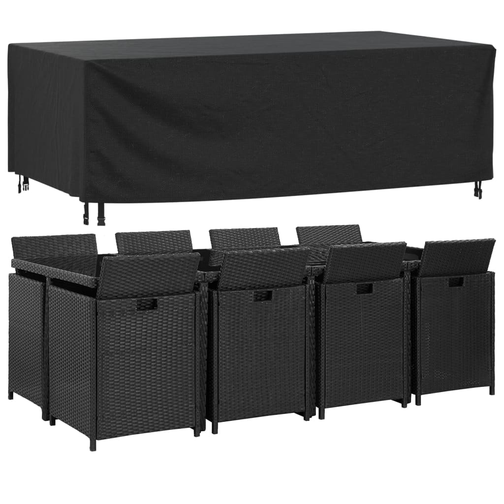 Husă mobilier de grădină negru 229x113x73 cm impermeabil 420D