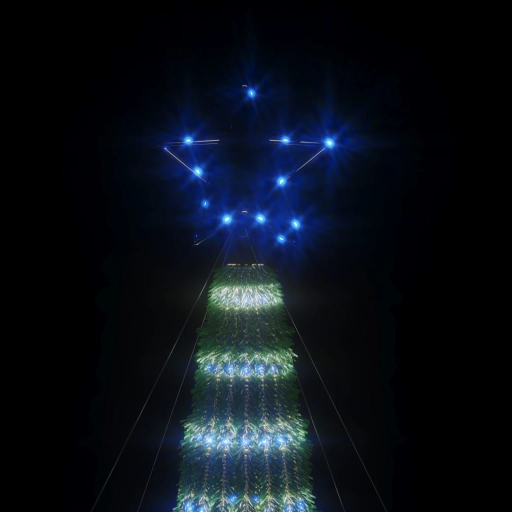 Con de lumină brad de Crăciun, 275 LED-uri, albastru, 180 cm