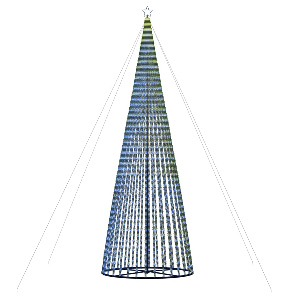 Con de lumină brad de Crăciun, 1544 LED-uri albastre, 500 cm